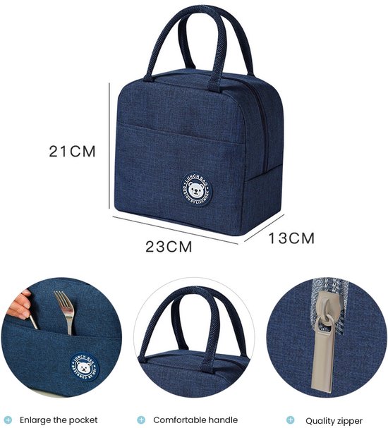 LACASA - GEISOLEERDE LUNCH TAS - THERMISCHE KOELTAS van Merkloos