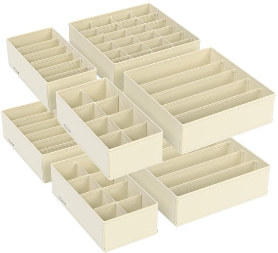 Lade-organizers voor ondergoed - ruimtebesparend - set van 8