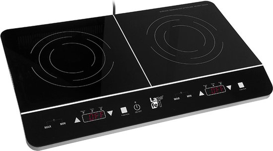 Lafe - Elektrische Kookplaat - Inductiekookplaat - Campingkooktoestel - Elektrisch - Draagbaar - 3500W - dubbel - CIY 002 - Zwart van Merkloos
