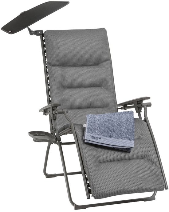 Lafuma - Evolution All in One - Gepolsterde Zero-Gravity Relaxstoel - GRATIS 3 accessoires - BeComfort® - Ash Grey van Lafuma.