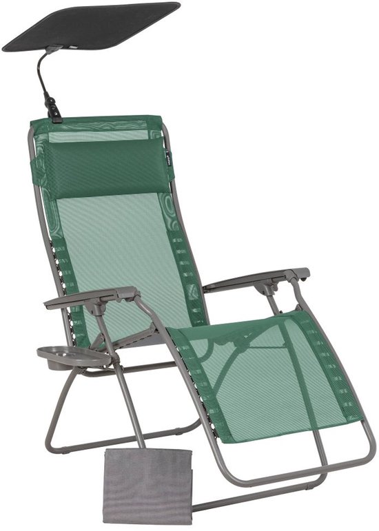 Lafuma - Zen Edition - Zero-Gravity relaxstoel - 3 GRATIS accessoires - Inklapbaar - Verstelbaar - Batyline® Iso - Groen Foret