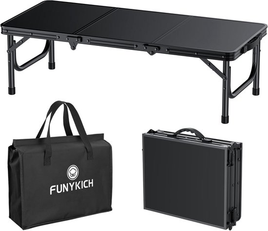 Lage Opvouwbare Picknicktafel voor Camping en Strand, Draagbaar met Draagtas