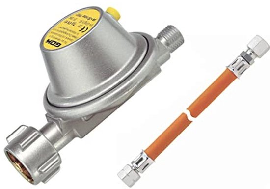 Lagedrukregelaar 0,8 kg/h 30 mbar met Gasslang 40 cm