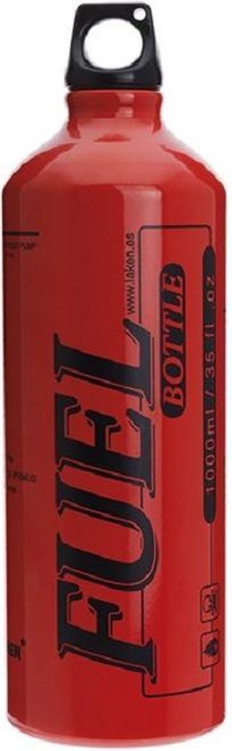 Laken - Brandstoffles - Benzinefles - Fuel bottle - Aluminium - Rood - 1 liter van Laken