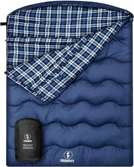 Lakenzak 2 Persoons - Blauw - 230 x 150 cm - Waterdicht en Warm - Voor Kamperen