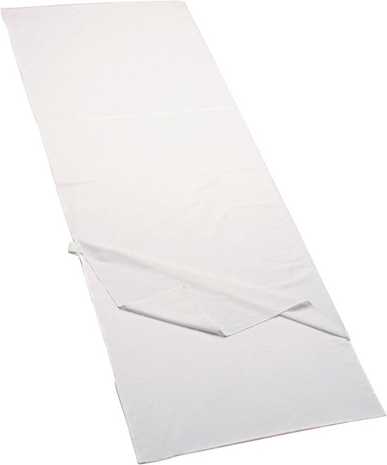 Lakenzak - Slaapzak Liner - Kamperen en Reizen - Natuurlijk Katoen - 210 x 80 cm - Wit