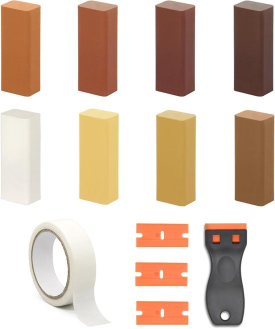 Laminaat reparatieset - Parket reparatie - Vloer herstellen - Hoge hardheid wax - 8 kleuren - Multicolor
