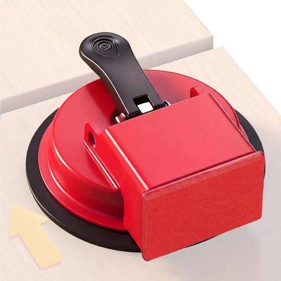 Laminaatvloer Gereedschap - Spleet Trekker - Vloer Reparatie - Krachtige Zuignap - 12x4 cm - Rood van Merkloos