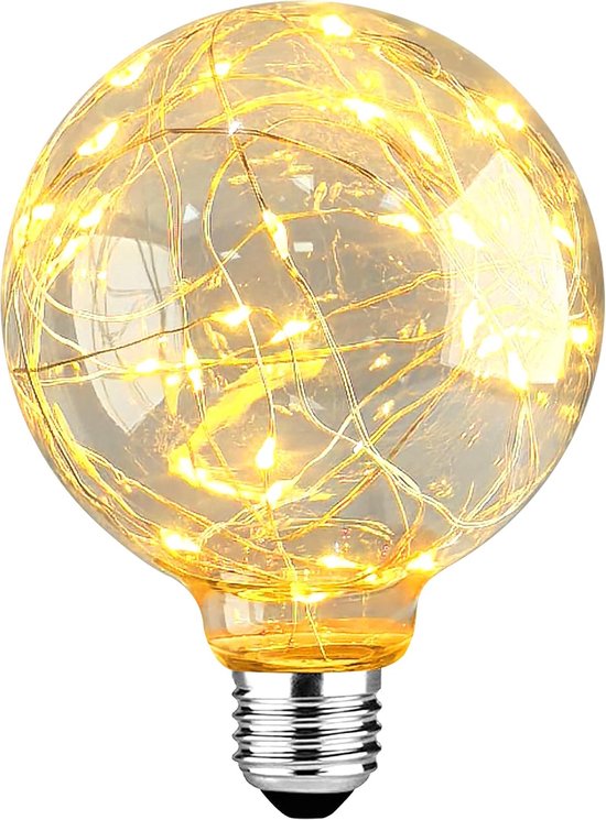 Lamp E27 2W Vintage Edison Ingebouwde lichtsnoeren G95 Φ95mm