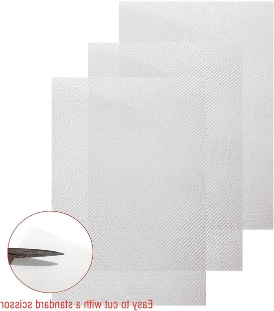 Lasgaas Kit - Roestvrij Staal Gaas - Kunststof Reparatie - Extra Versteviging - 15x20cm - Zilver van Merkloos