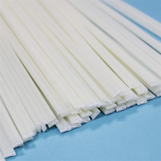 Lasstaaf Plastic - Soldeer Stokken - Reparaties Uitvoeren - Goede Lasbaarheid - 2.5mm x 5.0mm - Gebroken Wit