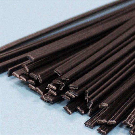 Lasstaven Plastic - Reparatiestokken ABS - Kunststof Reparatie - Goede Lasbaarheid - 50 Stuks - Zwart