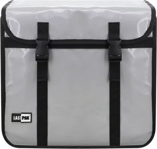 Lastpak Ruime dubbele fietstas - waterafstotend PVC - 46 liter - nardo grijs van Lastpak
