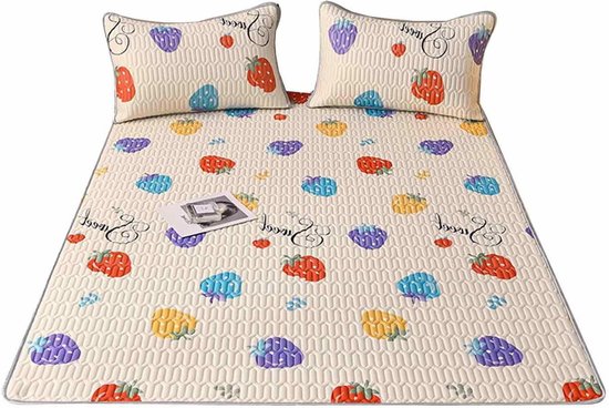 Latex Mat Zomer - Koelmatras Latex - Koel Slapen - Ademende IJszijde - 180cm x 200cm - Veelkleurig