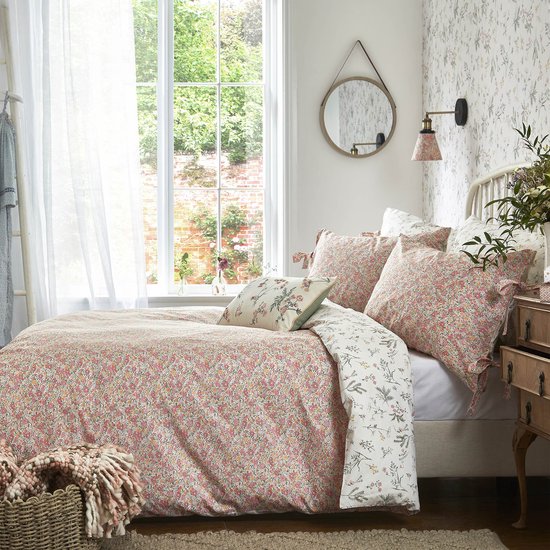 Laura Ashley Lovestone Dekbedovertrek - Bloemen - Tweepersoons 200x200 - Roze van Laura Ashley