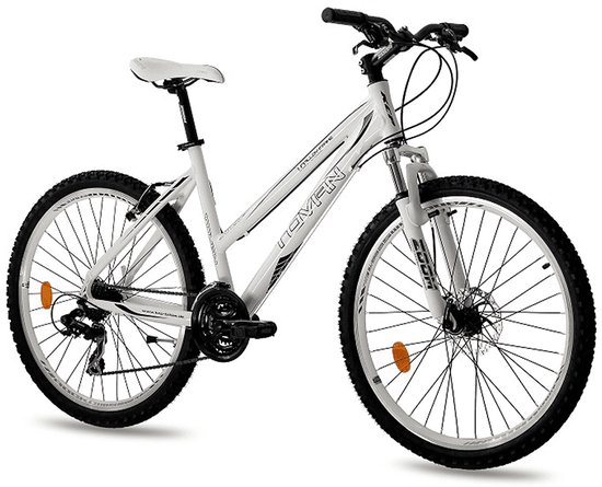 Leader Tovian - Mountainbike 26 inch - Dames - 21 versnellingen Shimano - Framemaat: 48 cm - Wit/Zwart van Leader