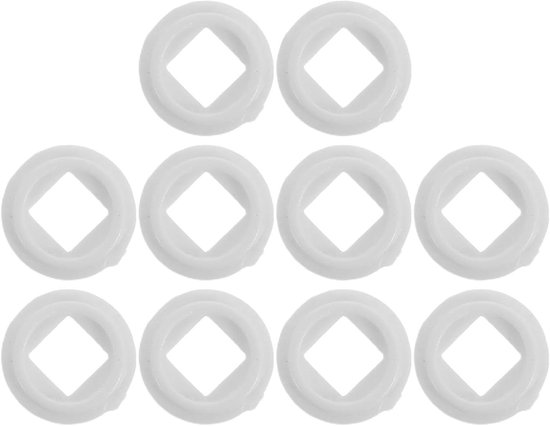 LED Isolatiepakking - Kunststof Ring - Zaklamp Reparatie - Hittebestendig Ontwerp - 10 Stuks - Wit