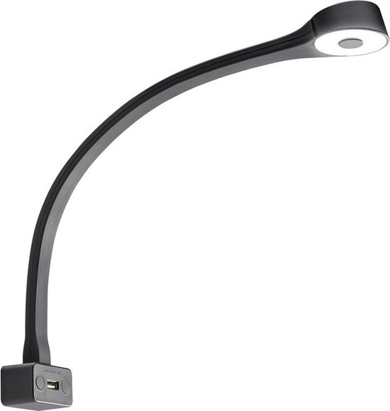 LED Lamp met Zwanenhals F Flexibel 12V Zwart van HABA