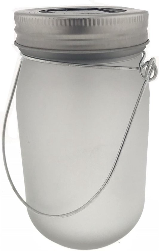 LED Lamp - Zonne-energie - 7,5 x 14 cm. - Glas van Merkloos