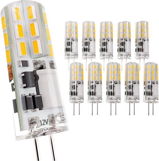 LED Lampen 12V Warm Wit 3000K 1W vervanging 10W Halogeenlamp Bulb - 12 Volt 10 Watt Halogeen Capsule Lamp G4 2 Pin - Mini G 4 LED Lampjes Spot Light Bulbs voor Inbouwspot Keuken - 10 Stuks