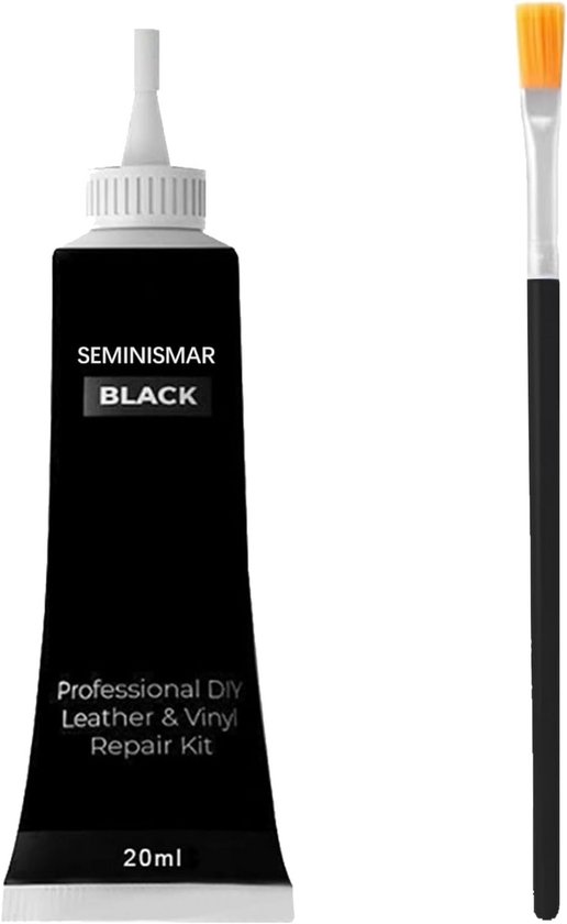 Lederreparatieset voor Krassen en Scheuren in Bank, Auto en Schoenen - Zwart 20ml van Merkloos