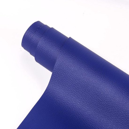 Leer Reparatieset - Zelfklevende Pleisters - Meubel Herstellen - Sterke Hechting - 40x150 cm - Blauw van Merkloos