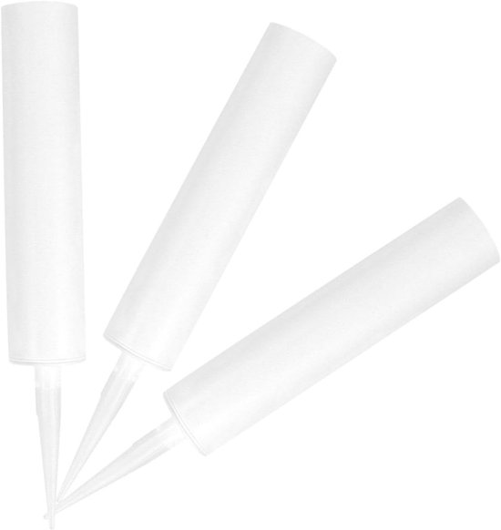 Lege Afdichtbuizen - Vulbare Sealant Tubes - Eenvoudig Repareren - Herbruikbaar Plastic Materiaal - 3 Stuks 300ml - Wit