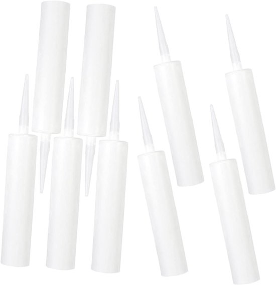 Lege Kitbuizen - Navulbare Tubes - Reparatie Van Scheuren - Herbruikbaar Materiaal - 9 Stuks - Wit