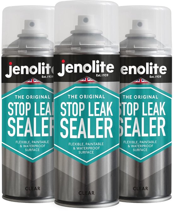 Lekdichtingsspray - Waterdichte Sealer - Dakgoot Reparatie - Directe Lekkage Stop - 3x400ml - Transparant