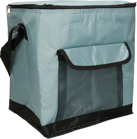 Leknes koeltas model Salou - Medium Size strand/camping - 31 x 23 x 33 cm - 2 vakken - blauw van Leknes