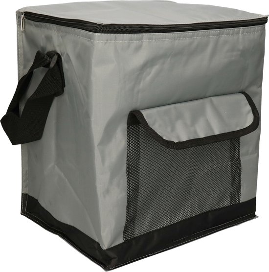 Leknes koeltas model Salou - Medium Size strand/camping - 31 x 23 x 33 cm - 2 vakken - grijs van Leknes