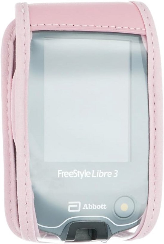 Leren tas met riemclip voor Freestyle Libre 1/2 en Insulinx - Roze mobiele telefoonhoes van RoJoHandschoentje