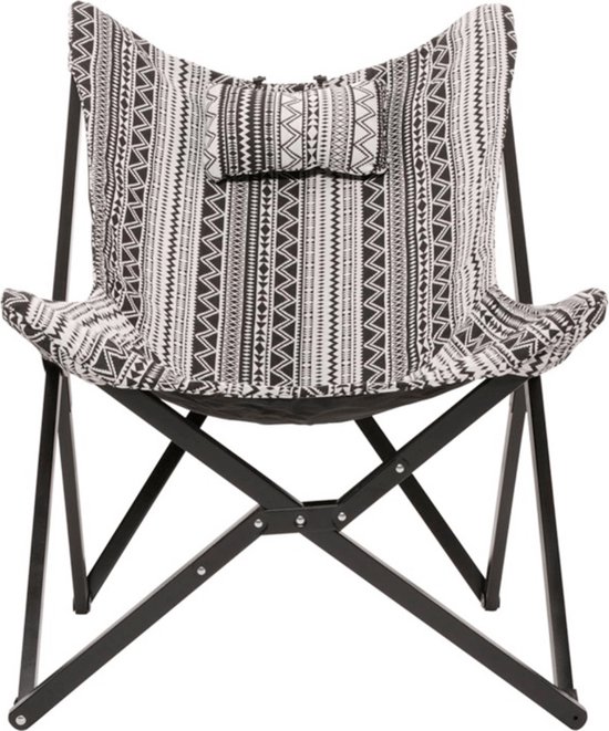Lesli-Living-Vlinderstoel-Aztec-70x81,5x98-zwart-en-wit van Lesli Living