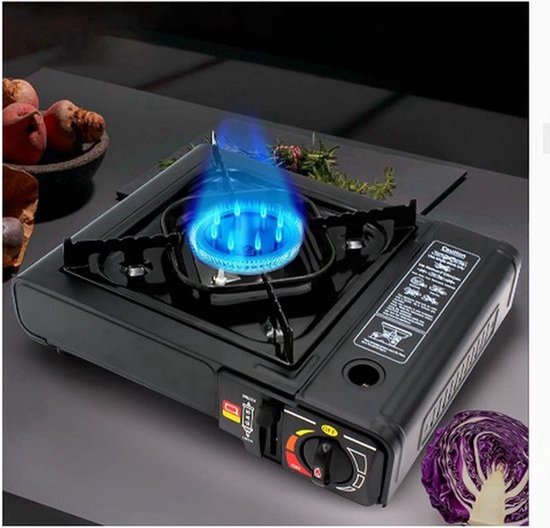 Let op type!! Outdoor Portable Cassette Gas Stove Windproof Camping Hiking Inductie Cooker (Zwart) van Aotu