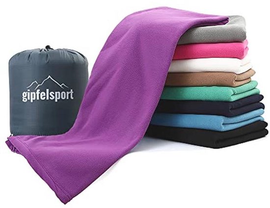 Lichte Microvezel Fleece Deken/Slaapzak - 185 x 150 cm, Ideaal voor Kamperen en Reizen van Merkloos