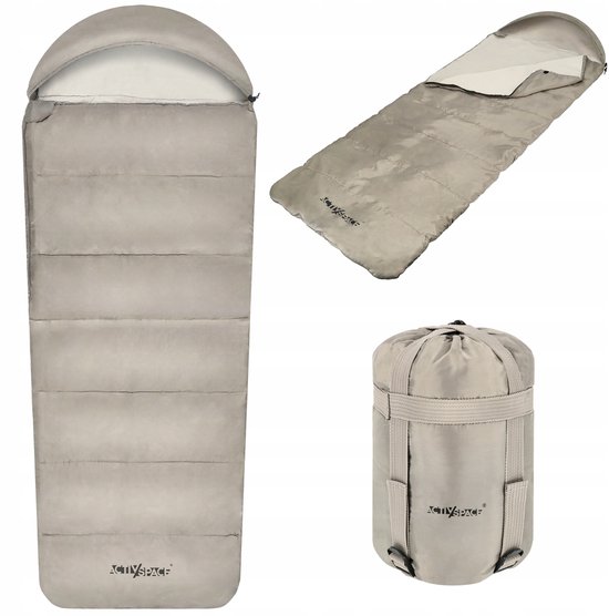 Lichte mummieslaapzak 220 cm met capuchon en hoes van Merkloos