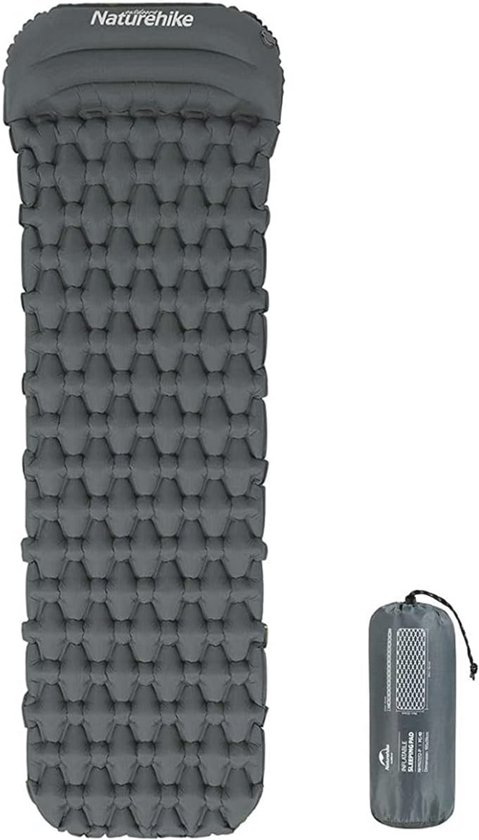Lichte Opblaasbare Slaapmat voor Outdoor Activiteiten - Compact, Vochtbestendig en Comfortabel van Quechua