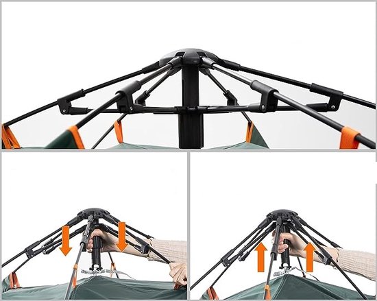 Lichte Outdoor Pop-Up Tent - Waterdichte Tent - 3 personen - Kampeertent - van Livin' Outdoor