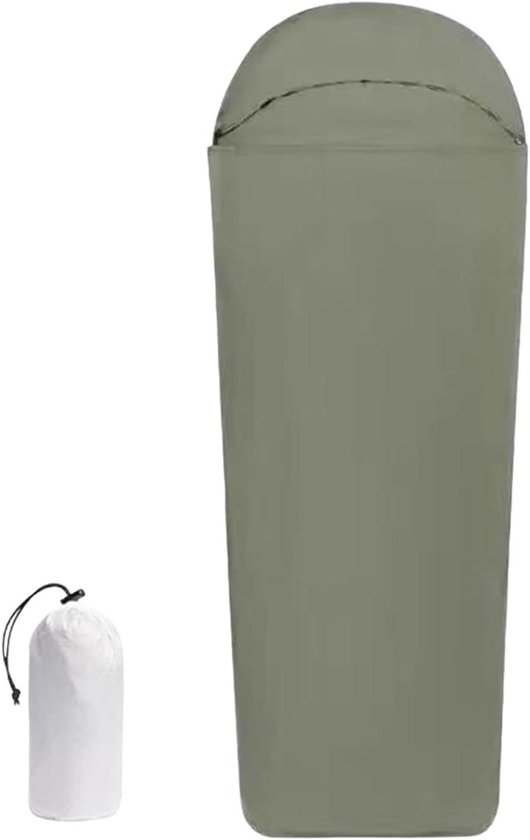 Lichte reisslaapzak - Camping laken - Rugzakreizen - Volledige lengte - 148 gram - Groen