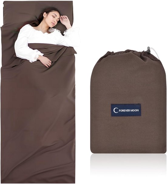 Lichte Slaapzak Voering 90x220cm - Ultralicht Reismodel met Kussenvak - Microvezel voor Kamperen en Reizen