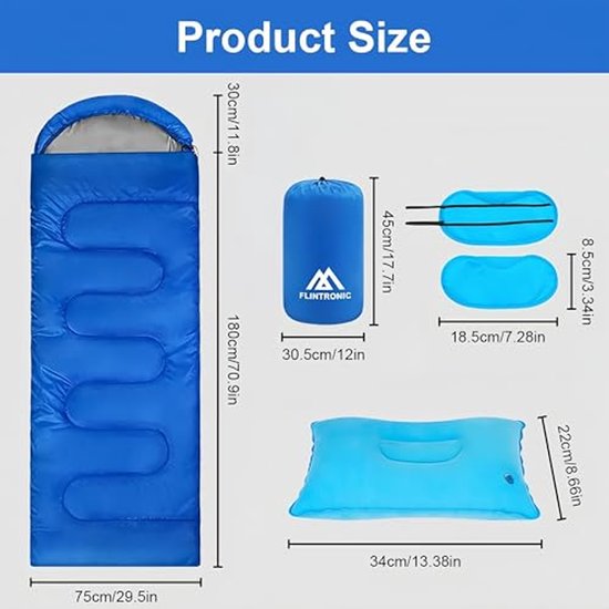 Lichte Slaapzak voor Camping en Outdoor Activiteiten - Ideaal voor Rugzakreizen en Wandelen