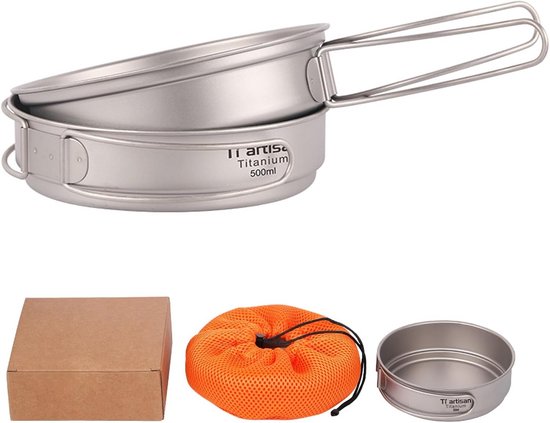 Lichte Titanium Koekenpan voor Kamperen en Wandelen