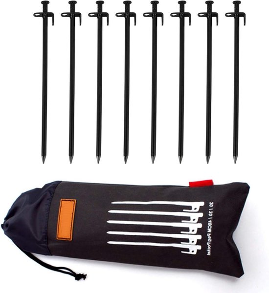 Lichtgevende Ring Opbergtas Tentstapel (8 stuks) - Stevige Stalen Grondnagels - Geschikt voor Outdoor Camping en Wandelen van Obelink