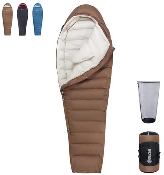 Lichtgewicht Dons Slaapzak voor 4 Seizoenen - Ideaal voor Kamperen, Trekking en Hiking van Merkloos