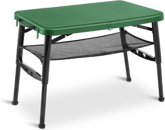 Lichtgewicht kampeertafel in hoogte verstelbaar, inklapbaar en draagbaar voor buiten - Kleine inklapbare tafel voor barbecue, balkon, werkbank, eettafel. van Merkloos