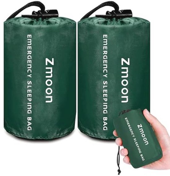 Lichtgewicht Noodslaapzakken 2 Stuks voor Kamperen en Outdoor Activiteiten van Merkloos