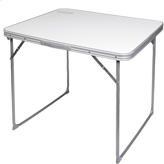 Lichtgewicht Opklapbare Tafel met Stalen Frame - Wit MDF - 80x60x70 cm