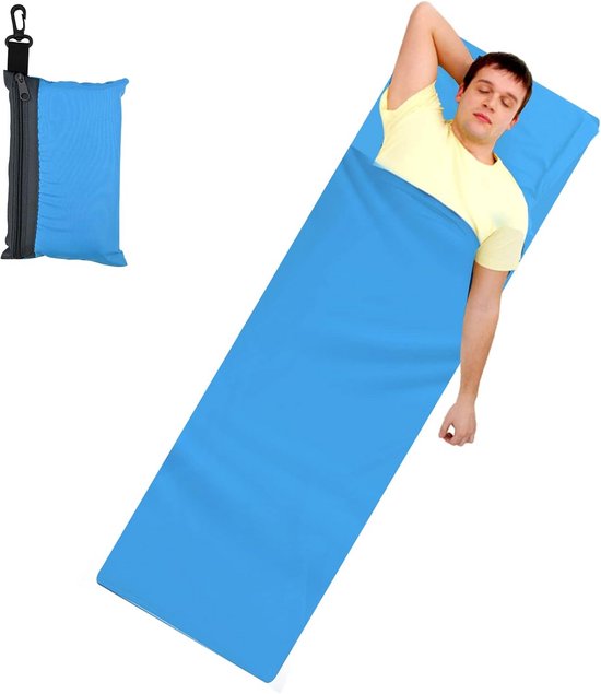 Lichtgewicht Reislaken Slaapzakvoering 210x70cm met Kussenvak voor Vakantie en Camping