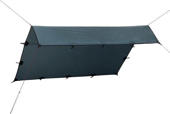 Lichtgewicht robuuste waterdichte Trekking Tarp-luifel 3x3 (M) / 3x4 (L) / 32x28m (Hex) van AquaQuest