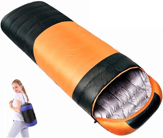 Lichtgewicht Slaapzak - Donzen Slaapzak - Buiten Kamperen - Waterafstotend Materiaal - 500 Gram - One Color
